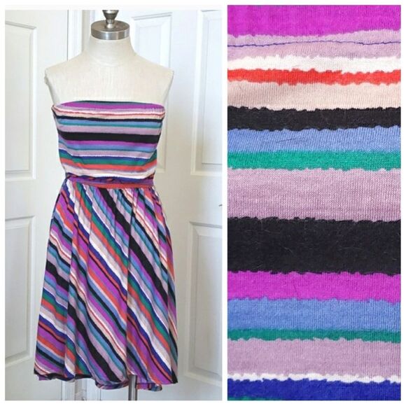 Y2K XHILARATION Strapless Dress Purple Green Blue Red Black Gray - Picture 1 of 10